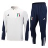 Italië Trainings Sweatshirt Pak Quarter-zip 2023-24 Witte - Heren